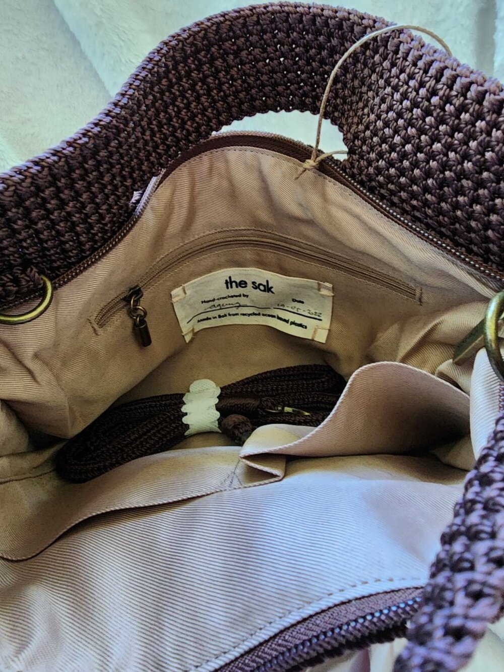 The Sak Brown Crochet Crossbody Bag - Picture 2 of 7
